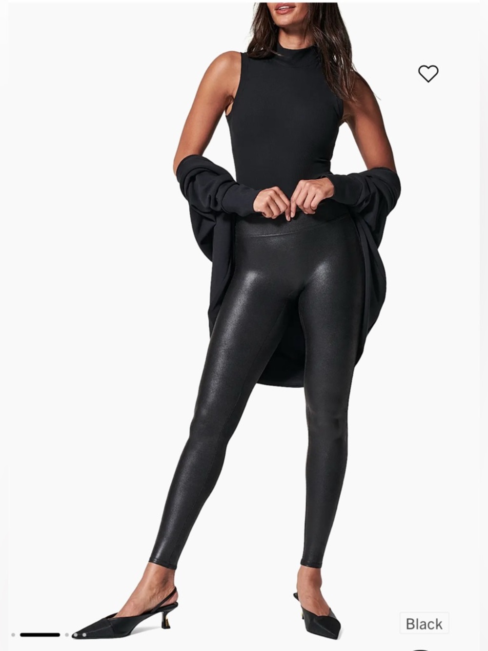 Spanx Faux Leather Leggings Best Seller size Medium Black